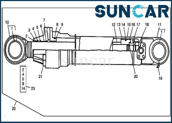 ซื้อ ชุดซีล AT192187 ชุดซ่อมซีลกระบอกสูบบูมสำหรับ 690D John Deere Service Parts online manufacture