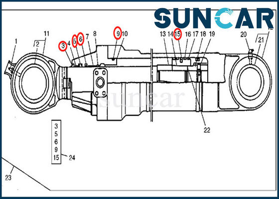 ซื้อ AT264420 ชุดซีลกระบอกสูบถัง 690 Deere Excavator Replacement Oil Seal Kit online manufacture