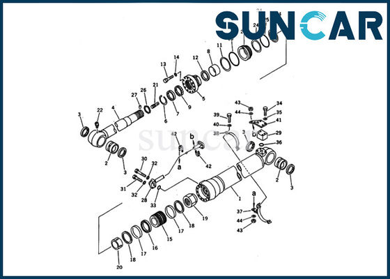 ซื้อ 707-98-45220 ชุดซีลกระบอกสูบถังเหมาะกับรถขุด Komatsu รุ่น PC200-5 ชุดซ่อมภายใน online manufacture