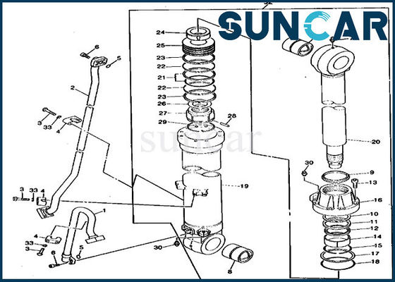 ซื้อ TH103347 Seal Repair Kit Deere Excavator Arm Cylinder Service Kits online manufacture