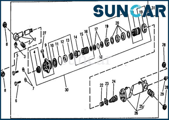 ซื้อ AR105677 Bucket Seal Kit ชุดซ่อมกระบอกไฮดรอลิกสำหรับ 890A John Deere online manufacture