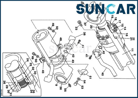 ซื้อ LZ00447 CASE Bucket Cylinder Seal Kit เหมาะกับอุปกรณ์หนัก CX210 CX225SR CX240 Inner Parts online manufacture