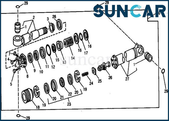 ซื้อ RE21195 ชุดเปลี่ยนซีลกระบอกฝูงชน 890 990 John Deere Hydraulic Service Kits online manufacture