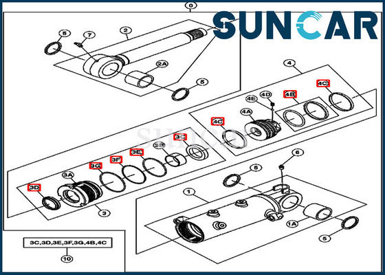 ซื้อ JOHN DEERE 4656428 Blade Seal Kit ชุดซ่อมกระบอกไฮดรอลิกสำหรับรถขุด 27D รุ่น online manufacture