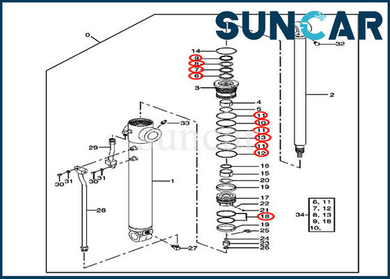 ซื้อ Arm Sealing Kit 4415584 ชุดเปลี่ยนซีลน้ำมันสำหรับรถขุด 80 80C John Deere online manufacture