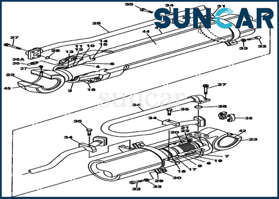 ซื้อ CX460 CX470B Case Oil Seal LZ008350 Arm Cylinder Service Kit ชุดเปลี่ยน online manufacture
