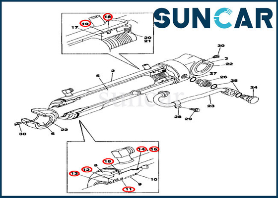 ซื้อ LZ00472 Case Offset Boom Repair Kit ชุดบริการกระบอกสวิงสำหรับ CX75SR รถขุดตีนตะขาบ online manufacture