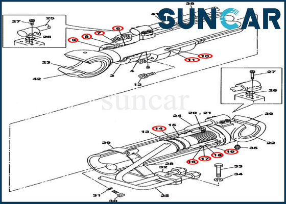 ซื้อ ชุดซีลน้ำมัน OEM LZ008100 ชุดซีลกระบอกสูบบูม CX160B CASE Replacement Kits online manufacture