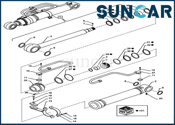 ซื้อ CX290B CX300C Boom Seal Kit LZ011210 CASE ชุดซ่อมซีลกระบอกไฮดรอลิก online manufacture