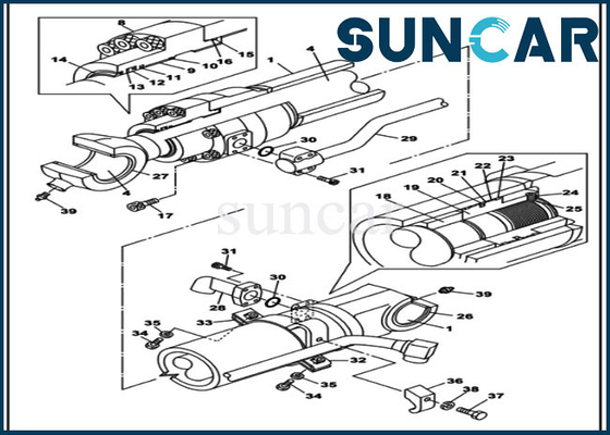 ซื้อ LZ010940 Bucket Seal Kit ชุดซ่อมซีลกระบอกเหมาะกับ Case CX210C LC Crawler Excavator online manufacture