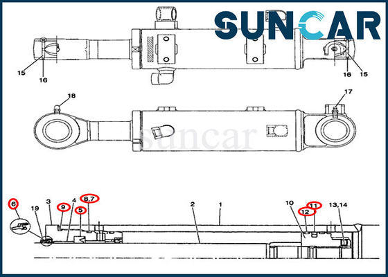 ซื้อ PW01V00048R300 Arm / Dozer Blade Cylinder Seal Kit เหมาะกับ CX31 CX36 CASE รุ่นอุปกรณ์ online manufacture