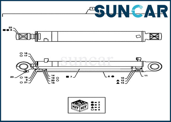 ซื้อ PS01V00004R400 สวิงกระบอกลูกสูบ Rod Sealing Kit Case CX55B Excavator Replacement Kits online manufacture