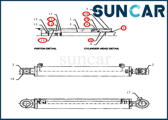 ซื้อ PY01V00053R300 ชุดซีลกระบอกสวิง CX55BMSR รุ่นรถขุดตีนตะขาบรถขุดตีนตะขาบชุดซ่อมไฮดรอลิก online manufacture