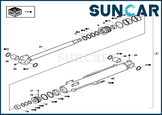 ซื้อ CX18C รถขุดรุ่น XKCC-00397 XKCC00397 ชุดซ่อมซีลกระบอกบูมสำหรับอุปกรณ์ก่อสร้างเคส online manufacture