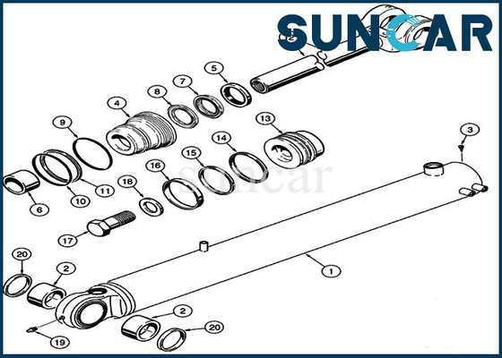 381101A1 Bucket Cylinder Repair Seal Kit Case 621D Loader Replacement CYL Sealing Parts