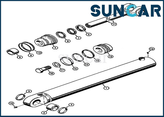 ซื้อ ความต้านทานการสึกหรอ 1543279C1 Bucket Cylinder Seal Kit CASE Kits เหมาะกับ 721B 621B รถตักล้อยาง online manufacture