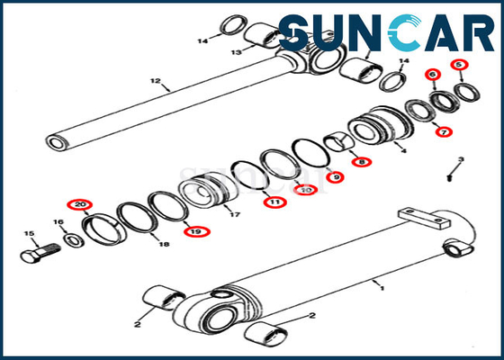 ซื้อ 87495411 Bucket Tilt Repair Seal Kit สำหรับ 721E 721F 721G Loader Case บริการเปลี่ยนชุดกระบอก online manufacture