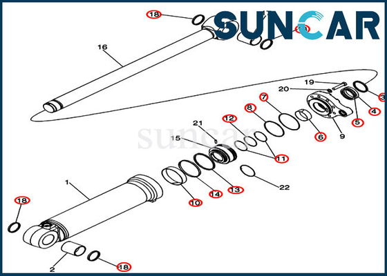 ซื้อ 87399338 Bucket Cylinder Seal Kit 921E รถตักล้อยาง Case ชุดซ่อม CYL ไฮดรอลิก online manufacture