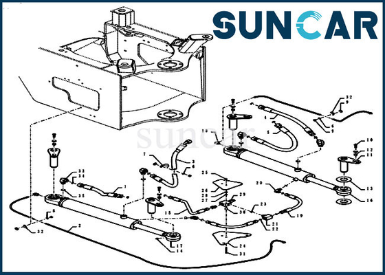 ซื้อ ชุดซีลซ่อมกระบอกไฮดรอลิกพวงมาลัยเหมาะกับ 84404910 Loader 1021G 1021F Case online manufacture