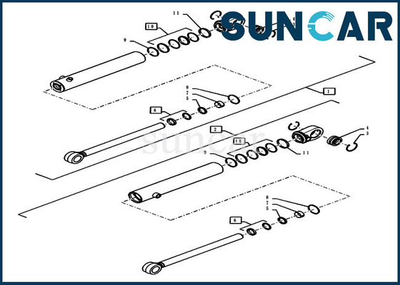 ซื้อ 84402182 ชุดซีลพวงมาลัย 1121F 1121G CASE Loader กระบอกไฮดรอลิกซีลน้ำมัน Kit online manufacture