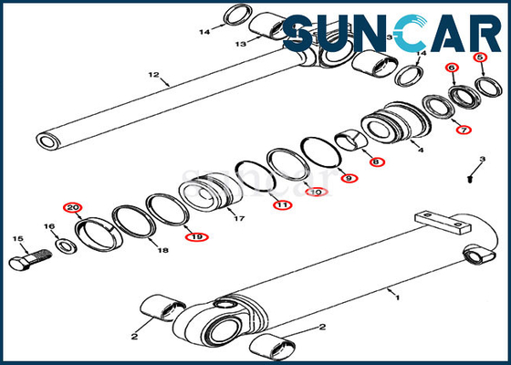 ซื้อ Case Bucket Tilt Cylinder Seal Kit 87434293 ชุดเปลี่ยนซีลสำหรับ 521G 621D 621F Loader Equipment online manufacture