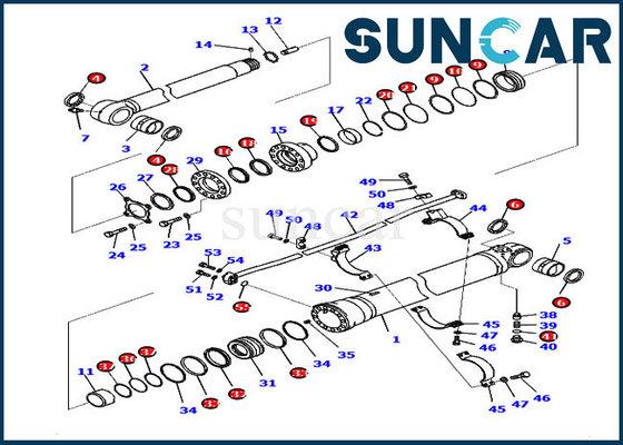 ซื้อ PC200-8M0 707-99-50410 Komatsu Sealing Kit รถขุดแขนกระบอกเปลี่ยน Service Kit online manufacture