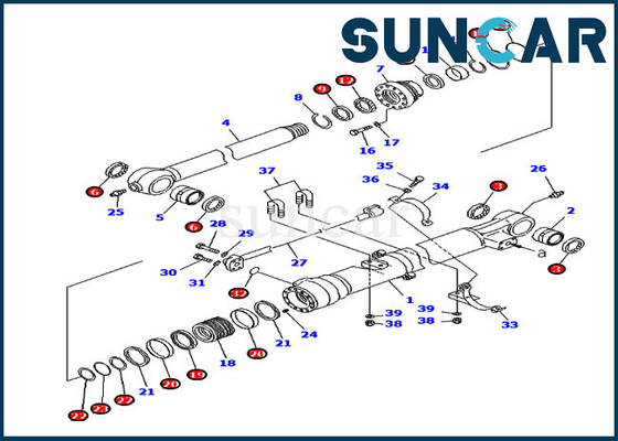 ซื้อ PC200LC-8 PC220-8 7079947130 Excavator Sealing Kit 707-99-47130 Komatsu Bucket ชุดซ่อมซีลกระบอก online manufacture