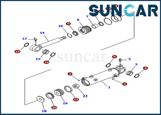 ซื้อ 707-98-13890 Komatsu PC2000-8 PC20MR-2 Blade Lift Service Kit ชุดกระบอกสูบไฮดรอลิกของรถขุด online manufacture