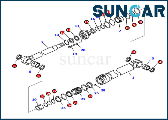 ซื้อ ชุดซีลกระบอกสูบ 721-99-48740 7219948740 ชุดบริการบูมเหมาะกับ Komatsu PC210-11 PC210-11E0 online manufacture
