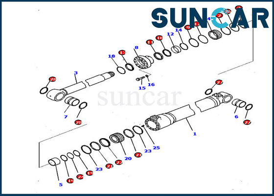 ซื้อ 707-99-47070 ชุดบริการกระบอกสูบบูมเหมาะกับ Komatsu HB215LC-2 PC210LCI-10 อะไหล่ซ่อมรถขุด online manufacture