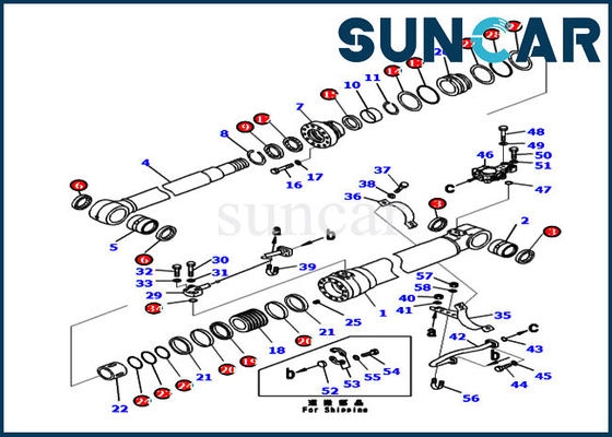 ซื้อ Boom Seal Kit 707-99-50680 7079950680 สำหรับเครื่องมาตรฐาน PC240-8K Komatsu Cylinder Repair Kits online manufacture