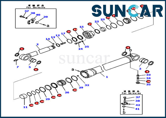 ซื้อ 721-98-00420 Arm Service Kit ชุดซีลกระบอกสำหรับ PC290LC-11 PC290LC-8 Komatsu Inner Parts online manufacture