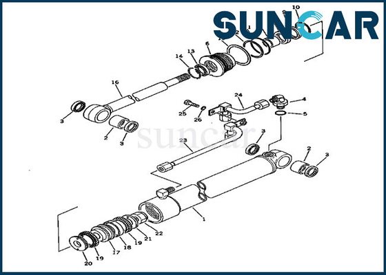 ซื้อ ชุดซีลซ่อมกระบอกสวิงสำหรับ 20S-63-86101 PC30-1 Komatsu Equipment Service Parts online manufacture