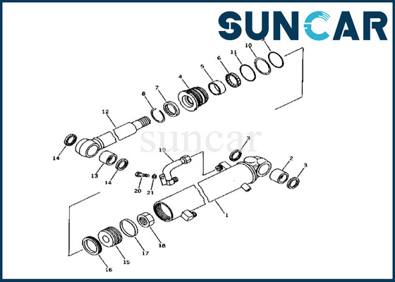 ซื้อ 7079822200 707-98-22200 Komatsu ที่มีคุณภาพสูงแขนกระบอกชุดซ่อมซีลสำหรับ PC25-1 PC25R-1 online manufacture