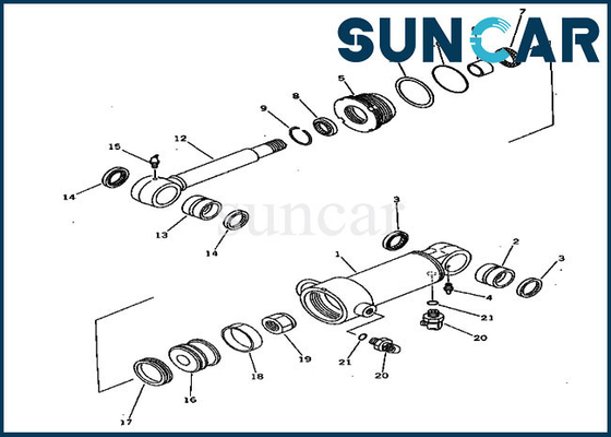 ซื้อ ชุดซีลใบมีด 20S-63-96300 20S6396300 ชุดซ่อมกระบอกสำหรับ PC20-5 PC30-5 PC40-5 Komatsu online manufacture