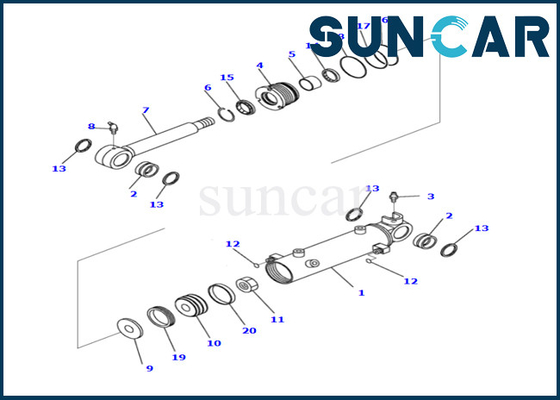 ซื้อ ชุดซ่อมซีลกระบอกใบมีดคุณภาพสูง 707-98-12630 7079812630 Komatsu สำหรับ PC26MR-3 online manufacture