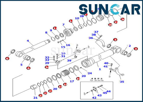 ซื้อ 7079959330 707-99-59330 ชุดซ่อมกระบอกสูบ Komatsu Boom เหมาะกับ PC290-8K PC270-8 PC270LC-8 online manufacture
