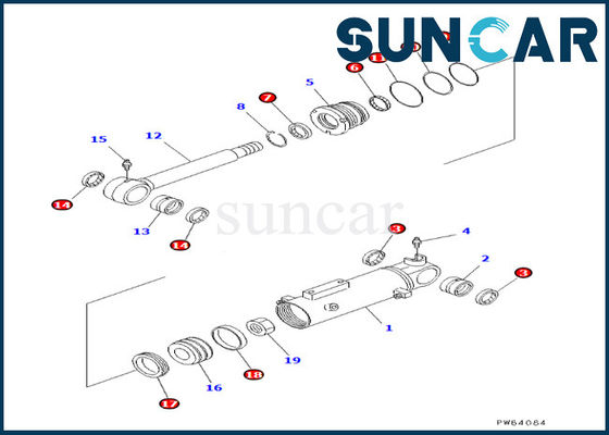 ซื้อ Komatsu Blade Cylinder Sealing Kit 707-98-22180 7079822180 เหมาะกับ F4EC-1 F5EC-1 F6EC-1 online manufacture