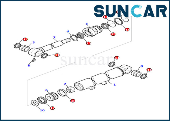 ซื้อ ชุดซีลกระบอกสูบถัง 878000523 Komatsu สำหรับ PC27R-8 คุณภาพสูงและขายดีที่สุด online manufacture