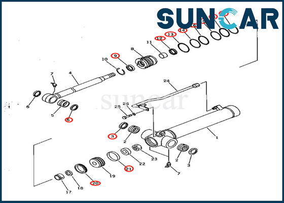 ซื้อ ชุดเปลี่ยนซีลกระบอกแขน 7079822150 707-98-22150 Komatsu สำหรับ PC28UD-2 PC28UG-2 PC28UU-2 online manufacture