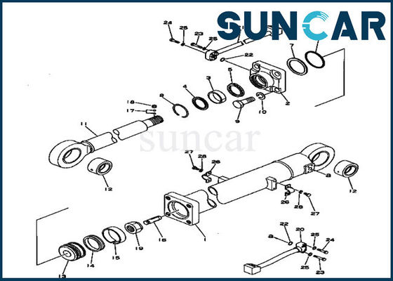 ซื้อ Arm Seal Kit กระบอกไฮดรอลิก 207-63-66100 2076366100 สำหรับ PC300-1 PC300LC-2 Excavator Komatsu online manufacture