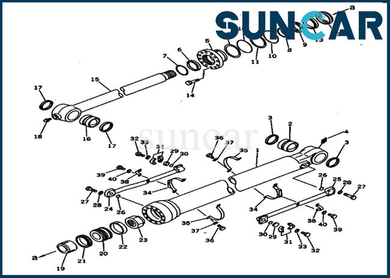 ซื้อ 207-63-72100 2076372100 Bucket Seal Kit Service Kit สำหรับ PC300-3 PC300LC-3 Cylinder Assy Komatsu online manufacture