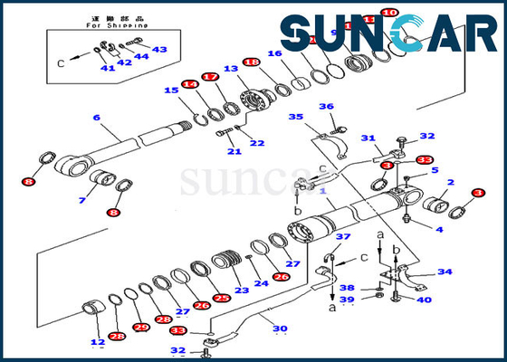 ซื้อ 707-99-58080 ชุดซ่อมซีลกระบอกสูบเหมาะกับ PC300LC-7 PC300-8 อุปกรณ์ Komatsu เวอร์ชันต่างประเทศ online manufacture