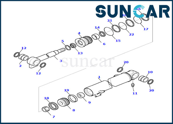 ซื้อ ชุดซ่อมซีลกระบอกสูบบูม 878000654 สำหรับ PC35R-8 Komatsu Boom Cylinder Seal Repair Kit online manufacture
