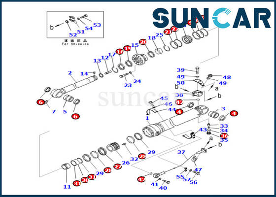 ซื้อ Komatsu Arm Cylinder Seal Kit 721-98-02270 7219802270 เหมาะกับ PC360LC-11 HB365LC-3 PC390LC-8M0 online manufacture