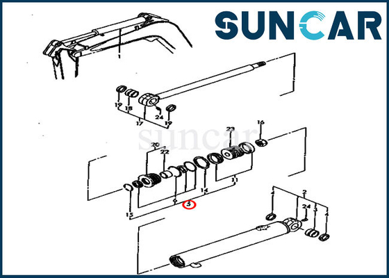 ซื้อ YM172141-99380 YM17214199380 แขนกระบอกชุดบริการชุดซีลสำหรับ KOMATSU PC30FR-1 รุ่น online manufacture