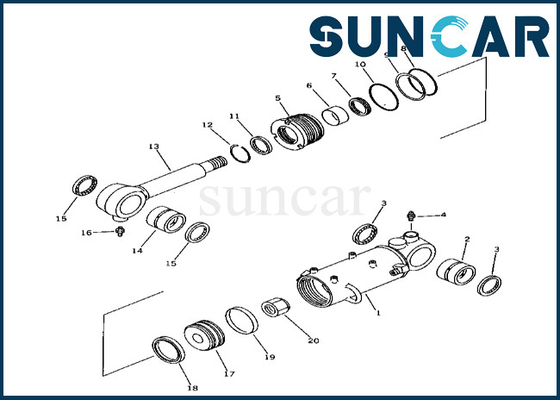 ซื้อ ชุดซีลกระบอกใบมีด 21X-63-02050 21X6302050 สำหรับ PC38UU-1 ชุดซ่อมกระบอกใบมีด Komatsu online manufacture