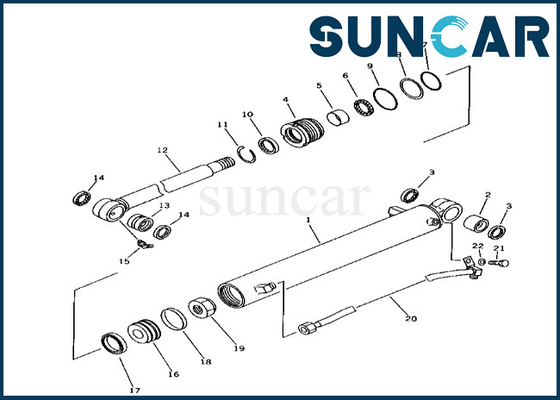 ซื้อ 21X6302030 21X-63-02030 Bucket Cylinder Seal Kit เหมาะกับ PC38UU-1 Komatsu Bucket Cylinder Sealing Kit online manufacture