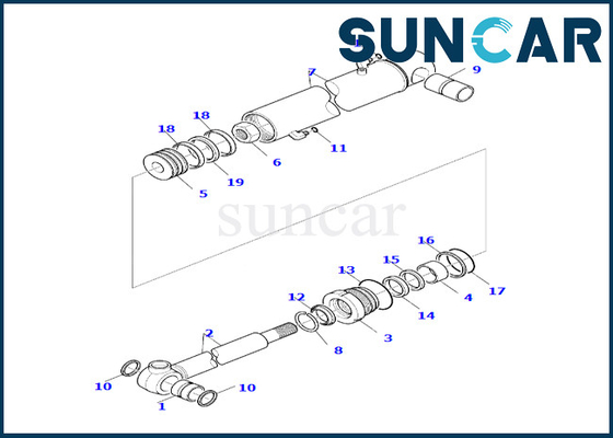 ซื้อ ชุดซีลกระบอกสูบถัง Komatsu 7079926530 707-99-26530 สำหรับ PC390LL-10 WB142-5 WB146-5 online manufacture