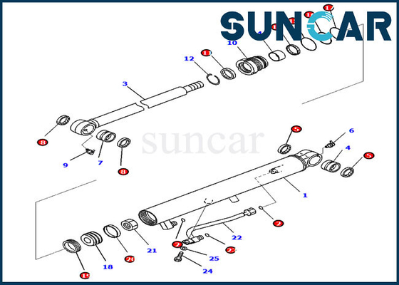 ซื้อ รถขุด PC35MR-3 PC30MR-3 707-98-14920 Komatsu Bucket Seal ชุดซ่อมกระบอกไฮดรอลิก online manufacture